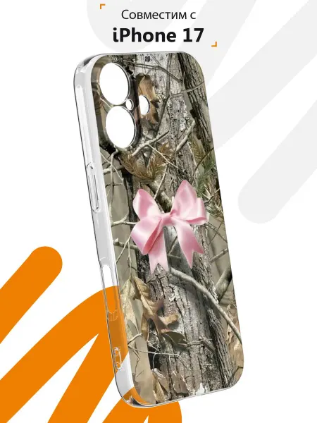 Мобилиус Чехол на iPhone 17 с принтом Бантик