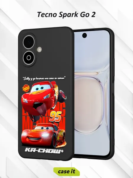 Case it Чехол на Tecno Spark Go 2 с принтом Молния Маквин