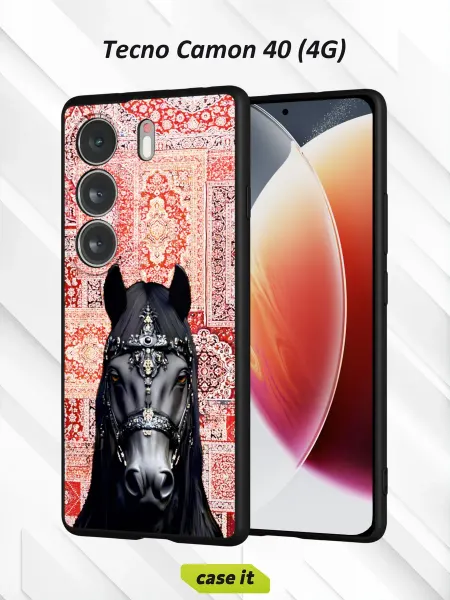Case it Чехол на Tecno Camon 40 4G с принтом Лошадь