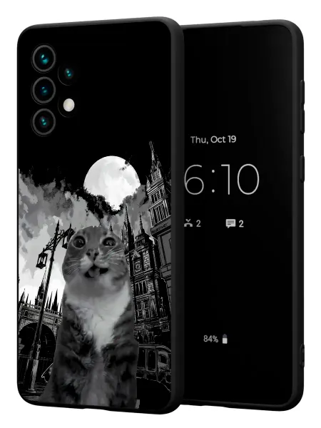 PBl store Чехол на Samsung A73 5G с принтом Кот мем