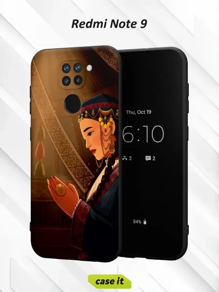 Case it Чехол на Redmi Note 9с принтом Девушка