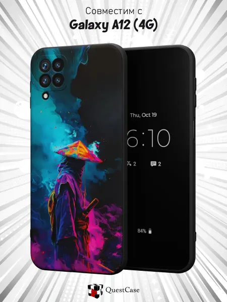QuestCase Чехол на Samsung A12 с принтом Самурай