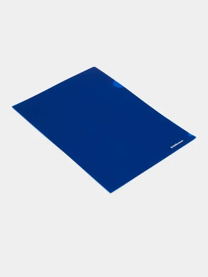 Папка-уголок пластиковая ErichKrause Diamond Total Blue, A4, полупрозрачный, синий 55131