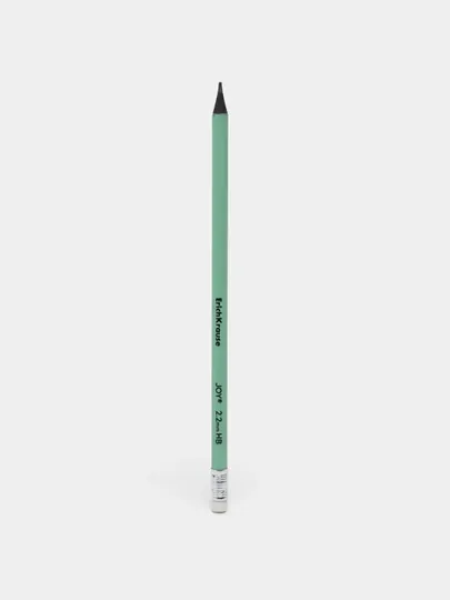 Чернографитный карандаш пластиковый ErichKrause JOY Pastel, круглый, с ластиком, HB 55272