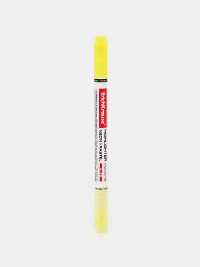 Двухсторонний текстмаркер ErichKrause Visioline V-16 Neon+Pastel, цвет чернил желтый 56015