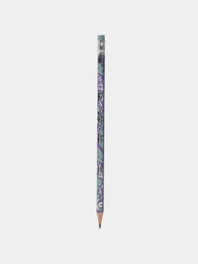 Чернографитный карандаш ErichKrause Lavender, трехгранный, с ластиком, HB 56956