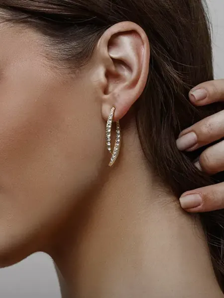 MoyShop Серьги бижутерия с камнями