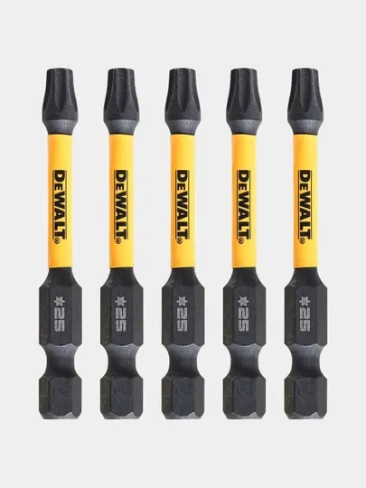 Биты ударные DEWALT "EXTREME" IMPACT TORSION T25 57 мм, 5 шт DT7396T-QZ