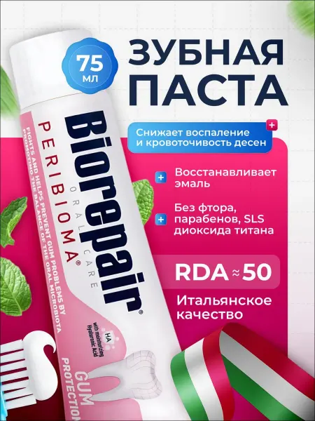 Biorepair Peribioma Gum Protection Зубная паста для защиты десен и вос…