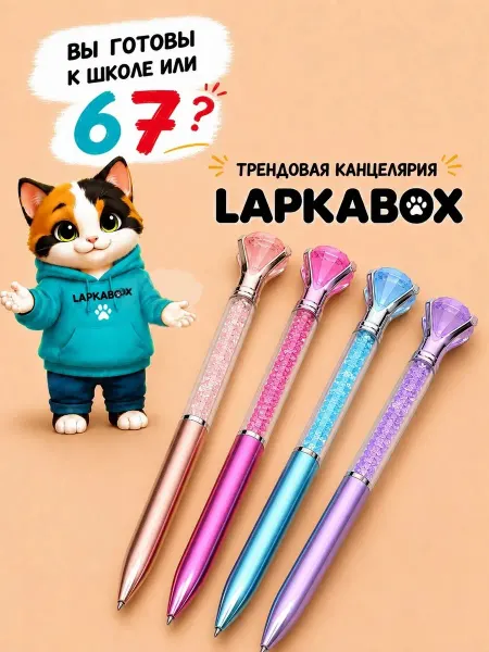 LAPKABOX Ручки шариковые красивые набор