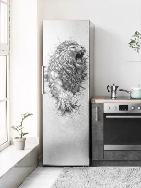 ArtDecory Магнитная наклейка интерьерная на холодильник лев