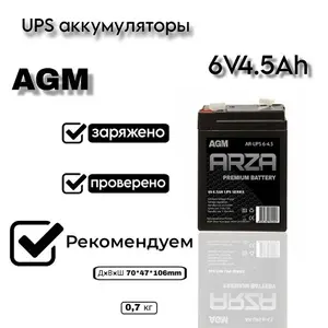 Аккумулятор RU ARZA 6V4.5AH для детских электромобилей