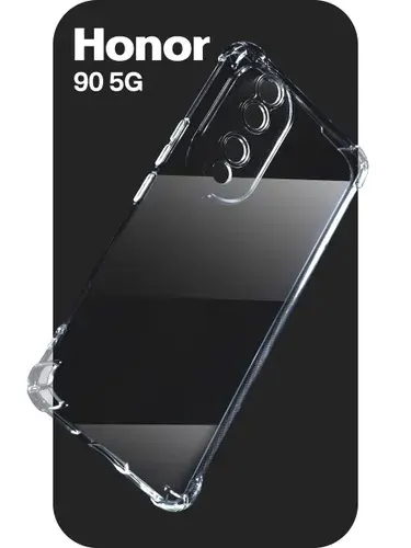 Прозрачный чехол на Honor 90 5G с защитой камеры