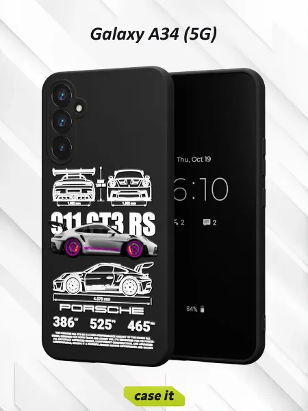 Case it Чехол на Samsung A34 5Gс принтом Porsche 911