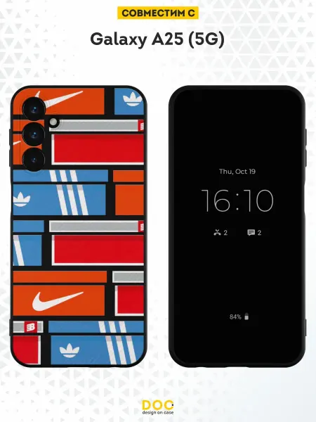 DesignOnCase Силиконовый чехол на Samsung Galaxy A25 (5G)Adidas, Nike