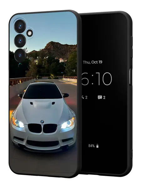 PBl store Чехол на Samsung Galaxy A25 (5G) с принтом Белый BMW