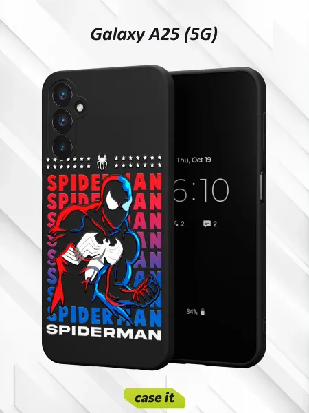 Case it Чехол на Samsung A25 (5G)с принтом Черный Человек-Паук
