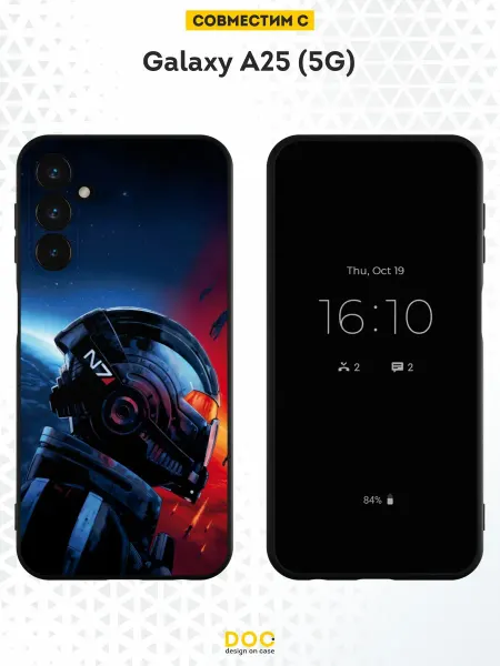 DesignOnCase Чехол на Samsung Galaxy A25 (5G) с принтом Mass effect