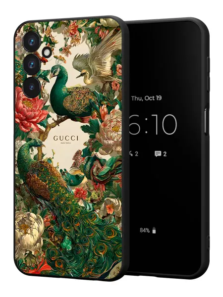 PBl store Чехол на Samsung Galaxy A25 (5G) с принтом Павлин Gucci