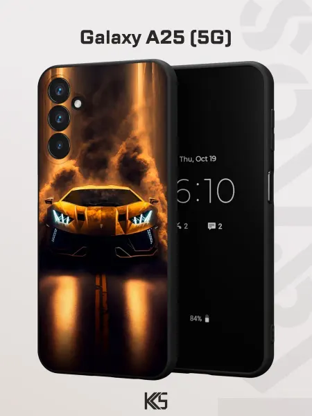 Варибрус Чехол на Samsung A25 (5G) с принтом Lamborghini