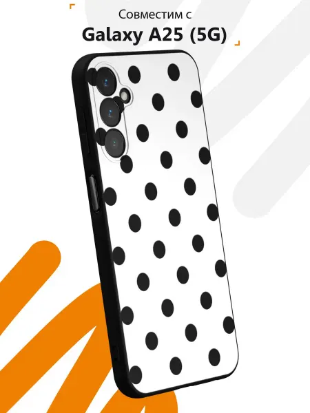 Мобилиус Чехол на Samsung A25 (5G) с принтом Горошек