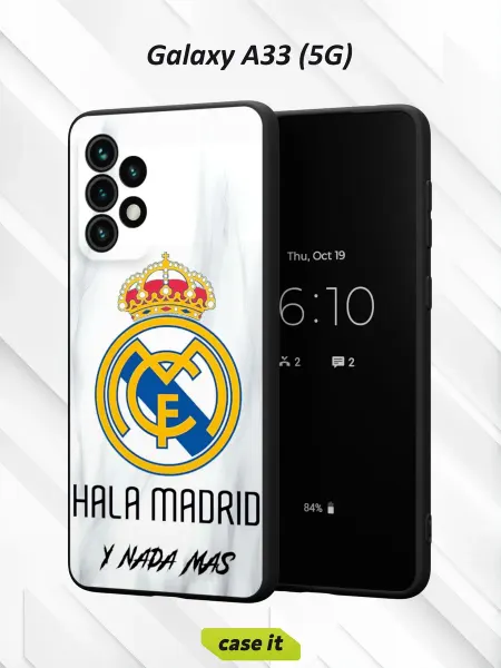 Case it Чехол на Samsung A33 5Gс принтом Hala Madrid y nada más