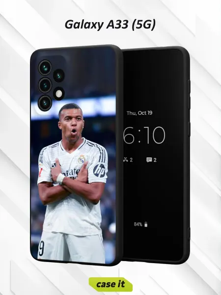 Case it Чехол на Samsung A33 5G Kylian Mbappé in a white uniform