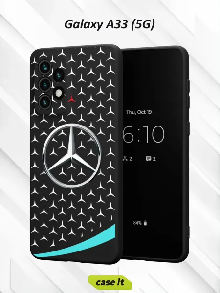 Case it Чехол на Samsung A33 5G принт трехлучевая звезда Mercedes