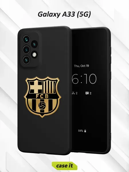 Case it Чехол на Samsung A33 5G с принтом Золотой вариант Барселоны