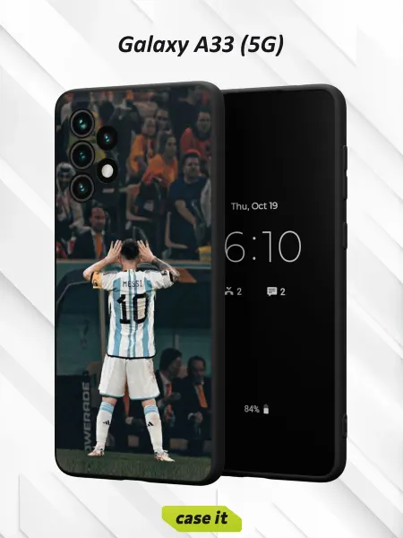 Case it Чехол на Samsung A33 5G принт Лионель на стадионе спиной