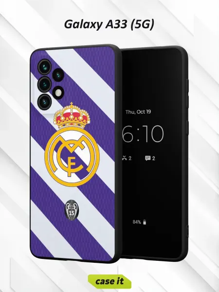 Case it Чехол на Samsung A33 5G с принтом Реал Мадрид УЕФА