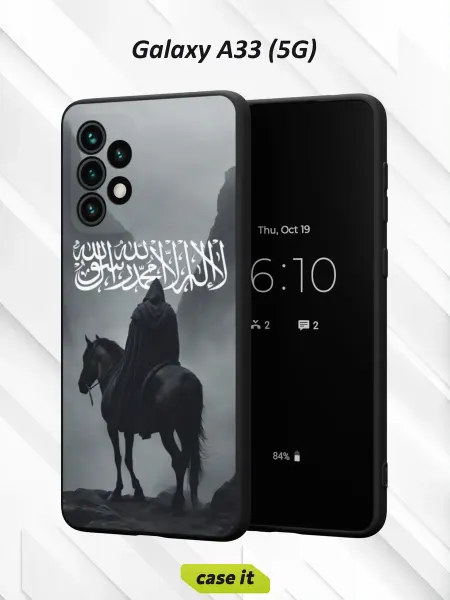 Case it Чехол на Samsung A33 5Gс принтом чёрный всадник