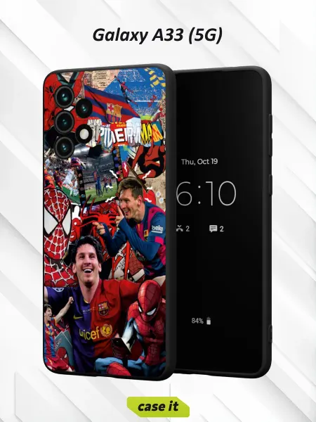 Case it Чехол на Samsung A33 5Gс принтом Футбол и Человек-паук