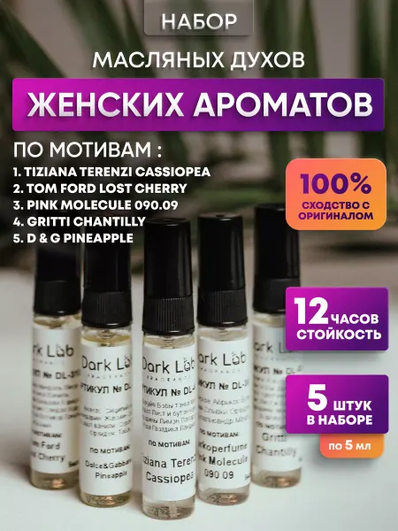 Dark Lab Духи сладкие стойкие набор пробников