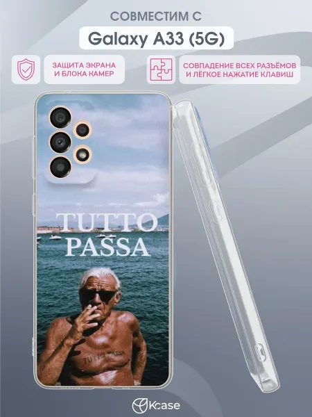 Kcase Чехол на Samsung A33 5G с принтом Tutto Passa