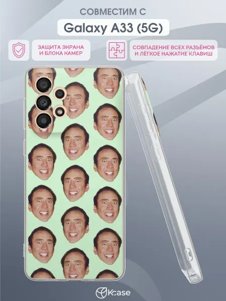 Kcase Чехол на Samsung A33 5G с принтом Мем