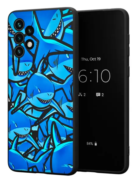 PBl store Чехол на Samsung A33 5G с принтом Акулы