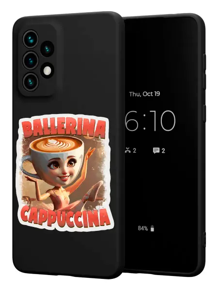 PBl store Чехол на Samsung A33 5G с принтом Балерина капучина