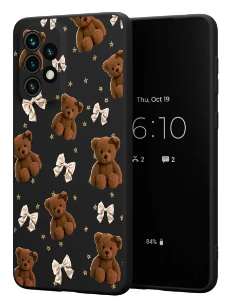 PBl store Чехол на Samsung A33 5G с принтом Мишки и бантики