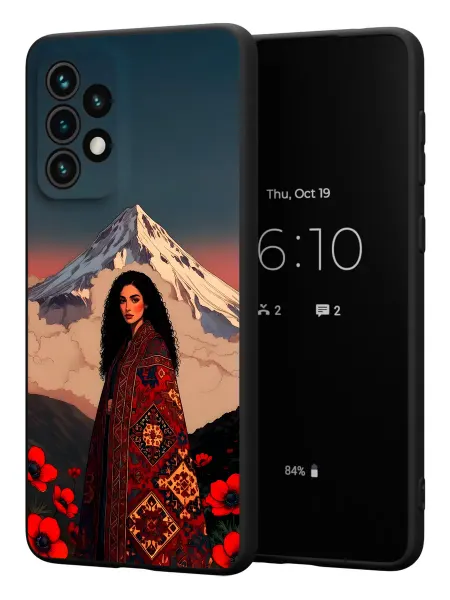 PBl store Чехол на Samsung A33 5G с принтом Девушка в горах