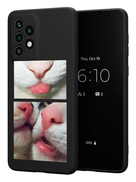 PBl store Чехол на Samsung A33 5G с принтом Котики милые