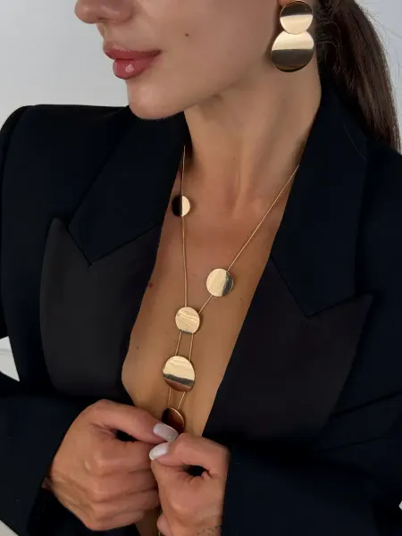 VoviLen JEWELLERY Колье на шею вечернее комплект с серьгами