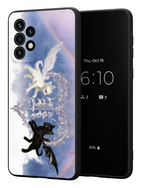 PBl store Чехол на Samsung A33 5G с принтом Котики y2k