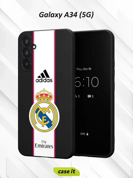 Case it Чехол на Samsung A34 5G с принтом adidas и Fly Emirates
