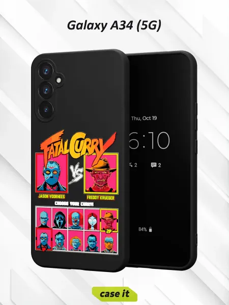 Case it Чехол на Samsung A34 5Gс принтом Jason and Freddie
