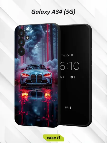 Case it Чехол на Samsung A34 5G с принтом BMW M4 car