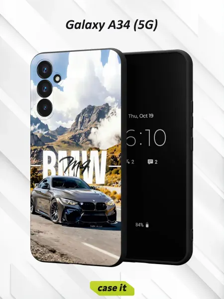 Case it Чехол на Samsung A34 5Gс принтом BMW M4 (F82)