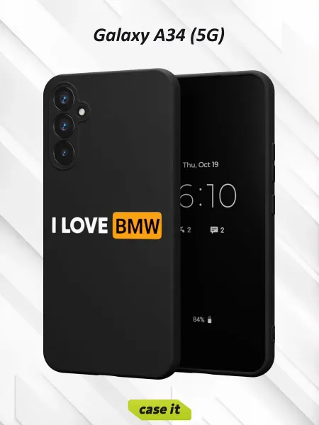 Case it Чехол на Samsung A34 5G с принтом I love BMW