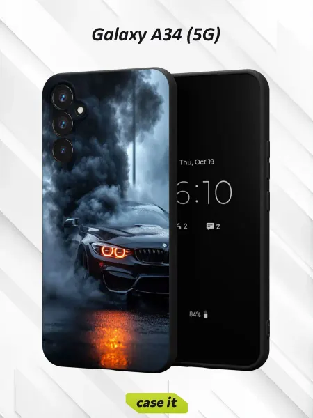 Case it Чехол на Samsung A34 5G с принтом BMW в дыму