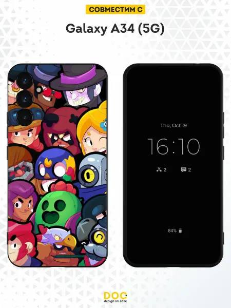 DesignOnCase Чехол на Samsung A34 5G с принтом Brawl Stars